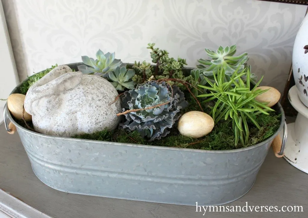 Top 10 Easter DIY Projects - Succulent Garden