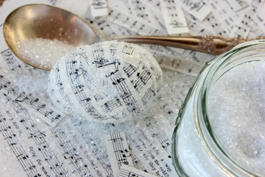 Top 10 Easter DIY Projects - Music Sheet Decoupage Glitter Plastic Eggs
