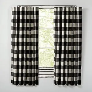 Land of Nod Buffalo Check Curtain Panels