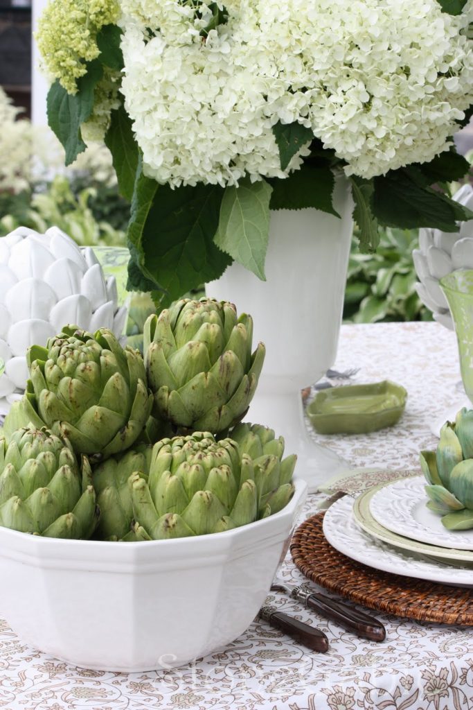 Farmer's Market Tablescapes - Stone Gable - Artichoke