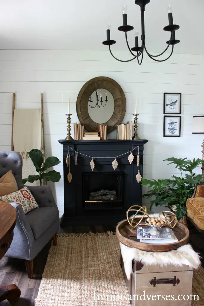 2017 Fall Home Tour - Hymns and Verses - Living Room Mantel