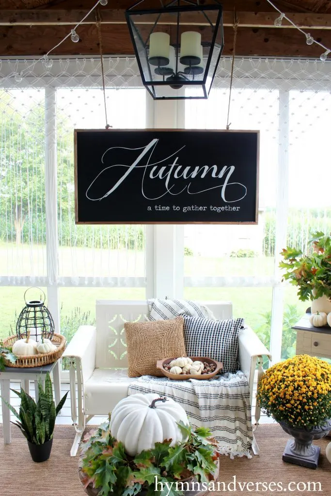 Fall Screen Porch - Hymns and Verses