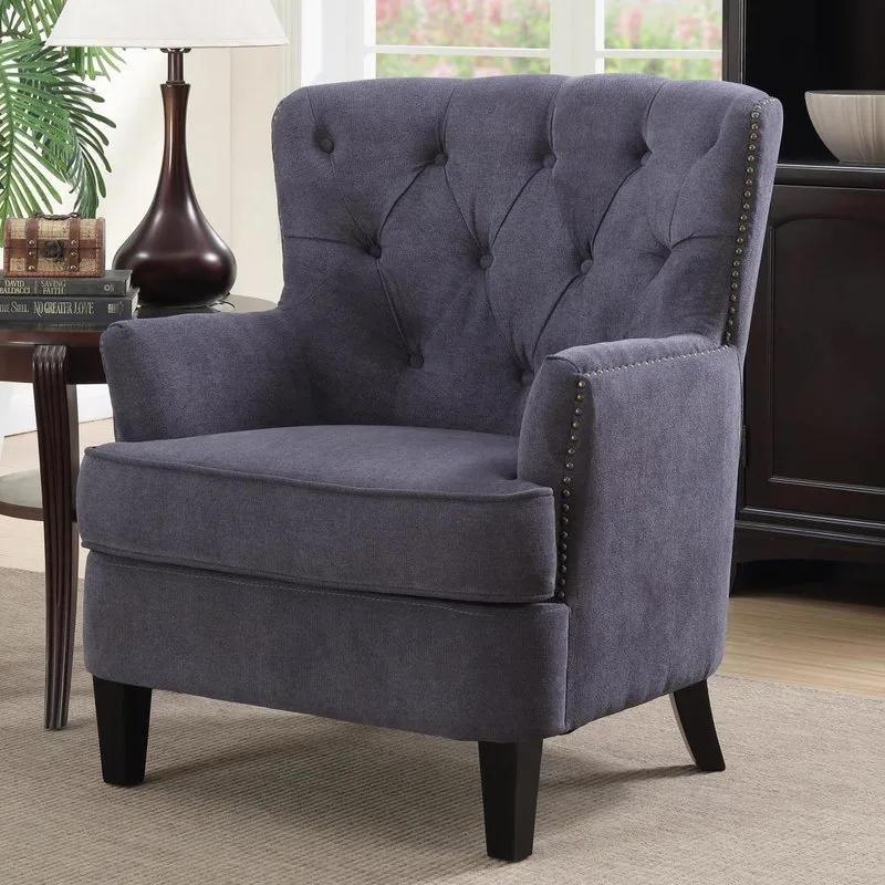 Gray Tufted Chairs - Wayfair Alcott Hill Alpha Tufted Armchair