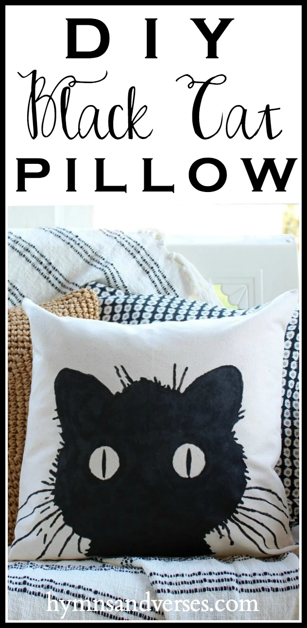 Black Cat Pillow Cover