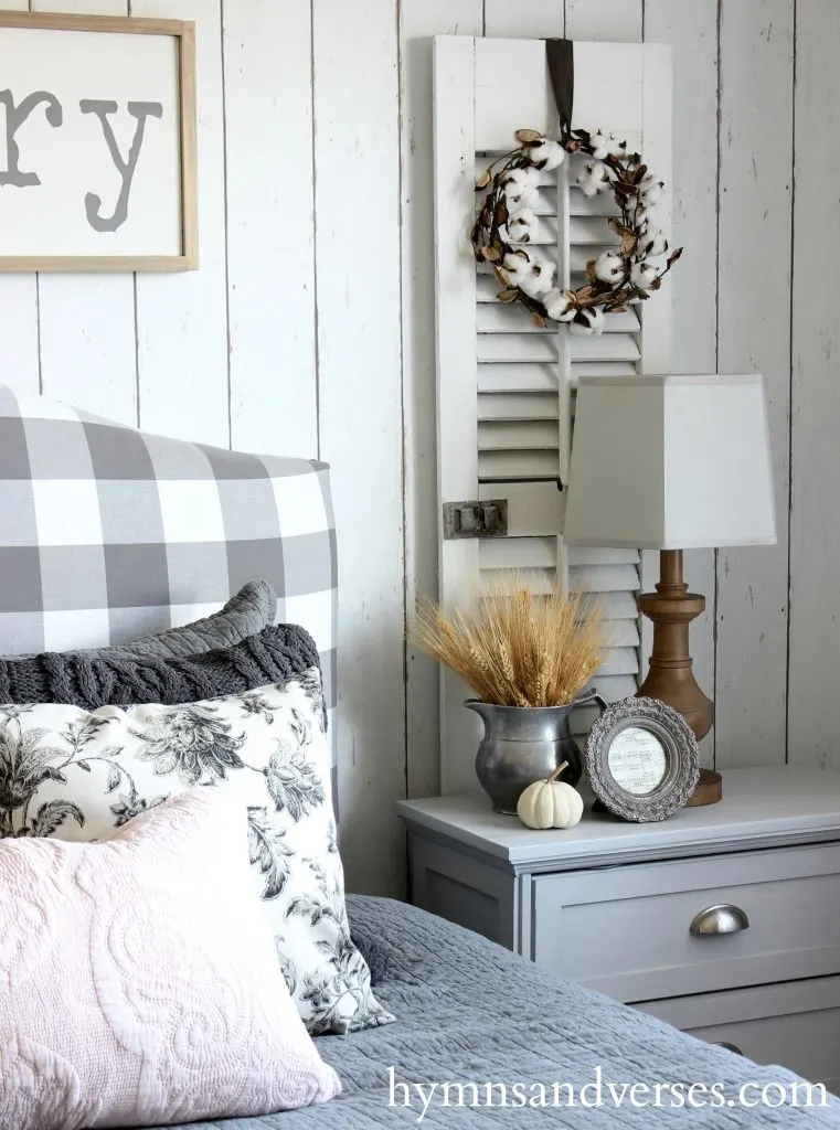 Welcome Fall Home Tour - Nightstand with Shutter