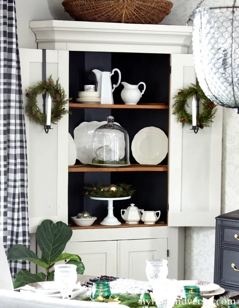 2017 Christmas Home Tour - Corner Cabinet