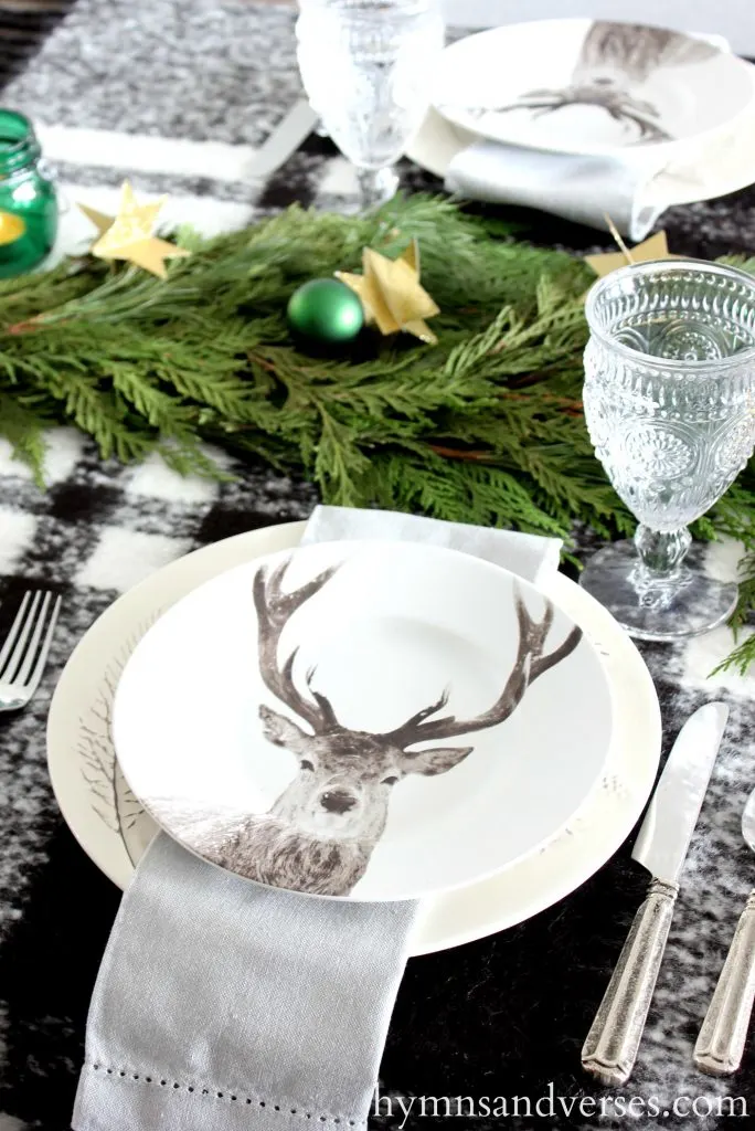 2017 Christmas Home Tour - Deer Stag Plates
