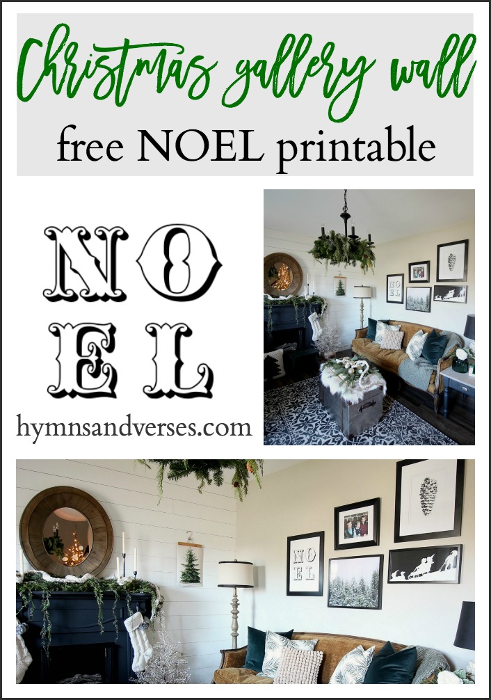 Christmas Gallery Wall and Free Noel Printable