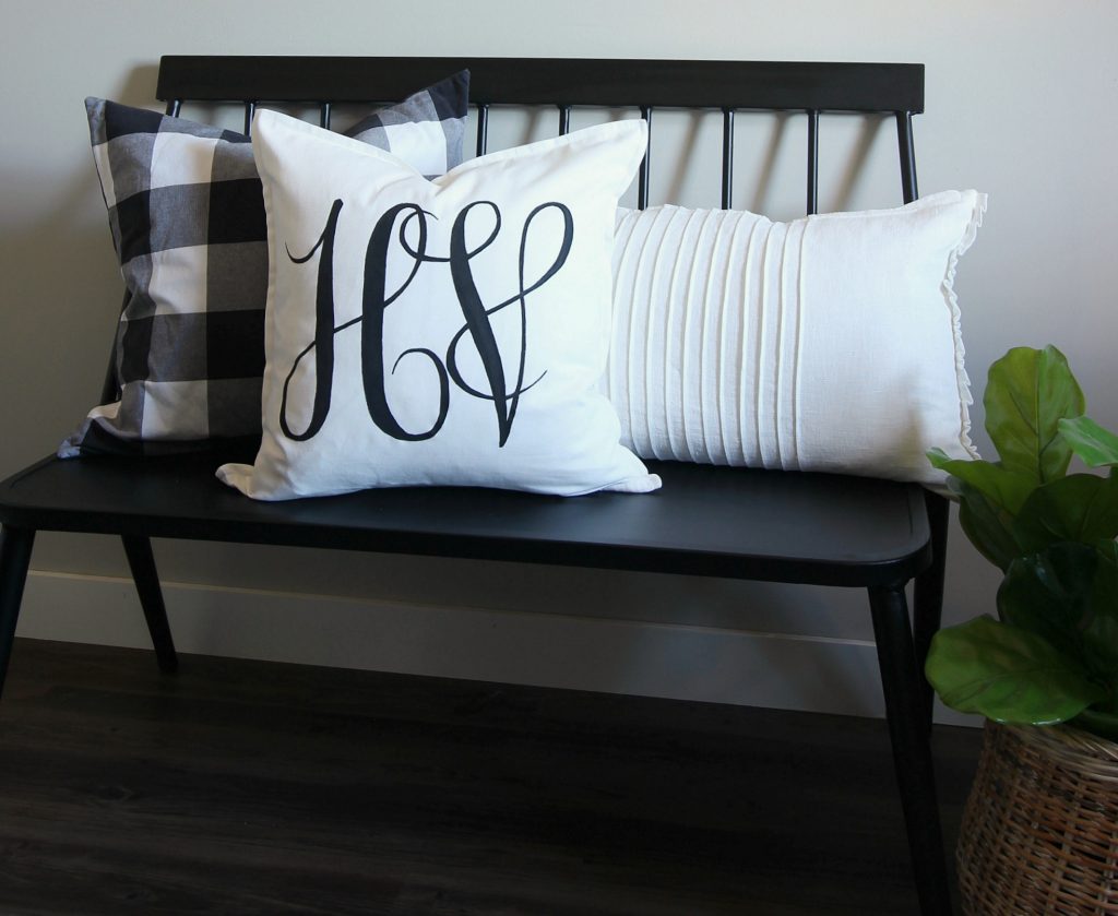 DIY Monogram Pillow Tutorial - Beneath My Heart