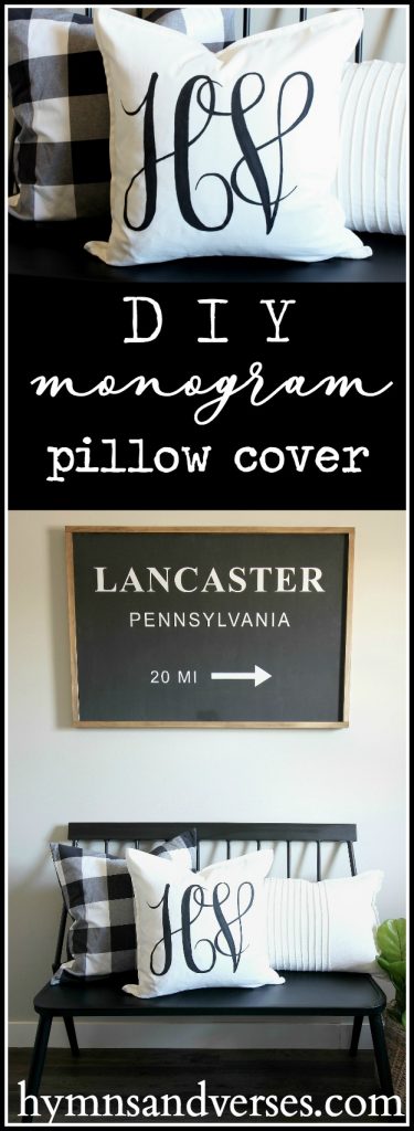 DIY Monogram Pillow Cover