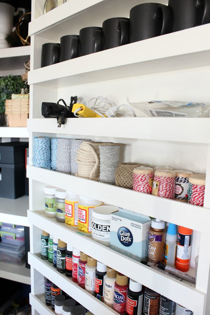 Inside Door DIY Storage for Craft Supplies