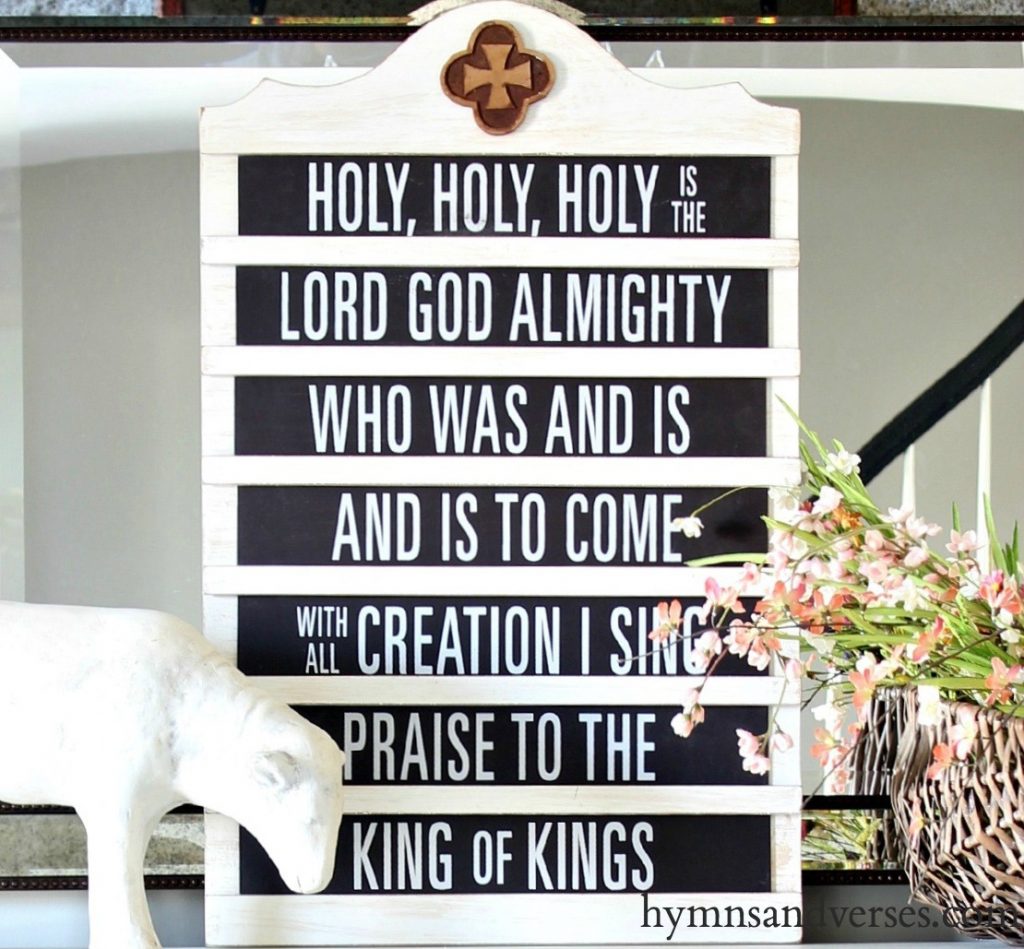 Mary and Martha Announcement Board - Holy, Holy, Holy