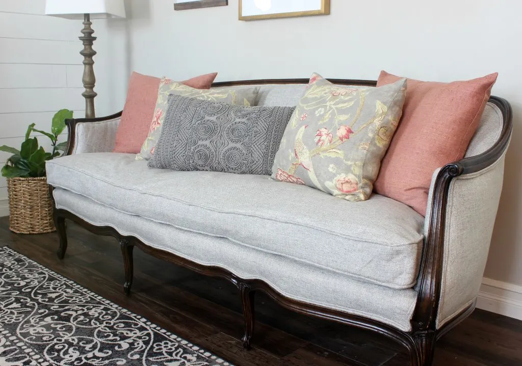 Reupholstered French Sofa