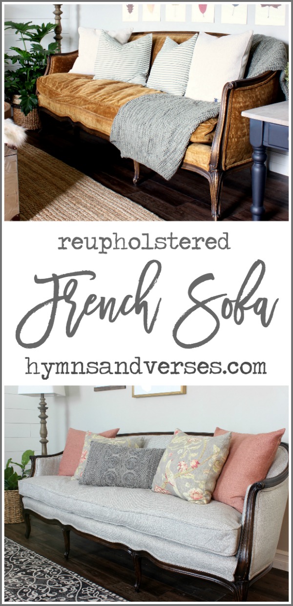 Reupholstered French Sofa