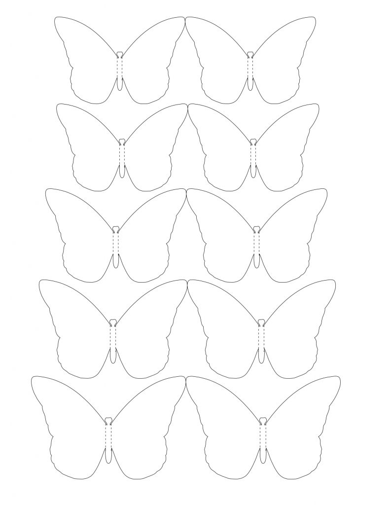 Paper Craft Butterfly Template