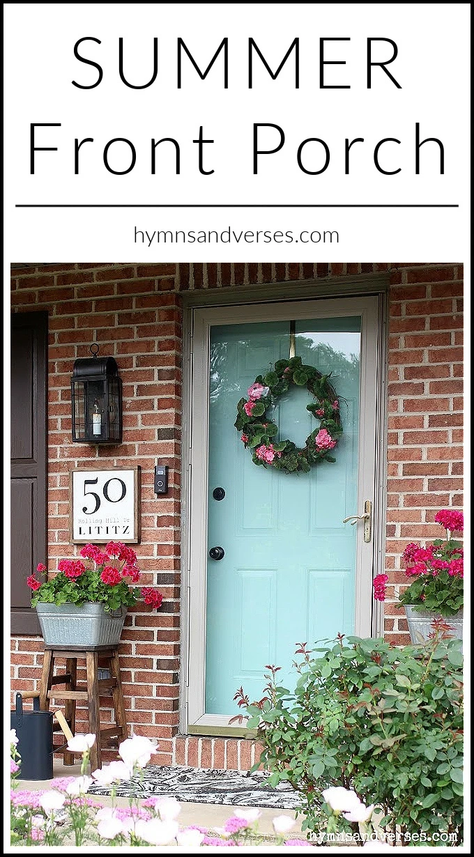 Summer Front Porch and Cottage Style Garden