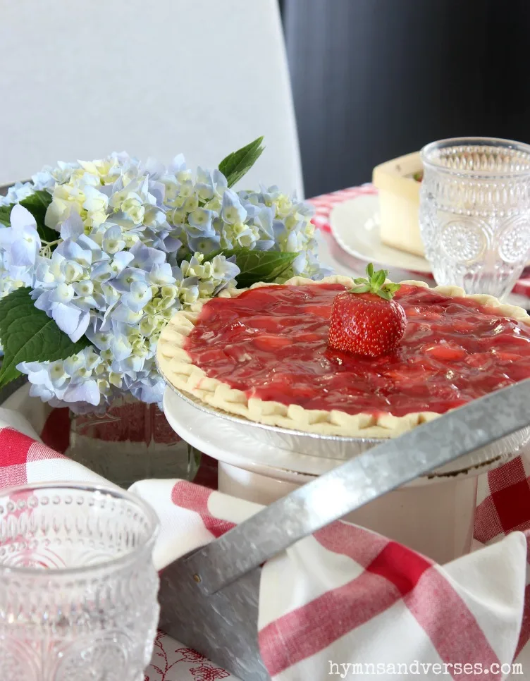 Vintage Style Home - Strawberry Pie and Hydrangeas