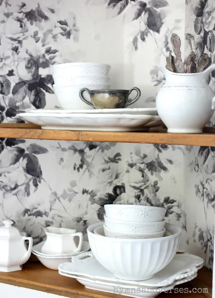 Vintage Style - Corner Cabinet Wallpaper