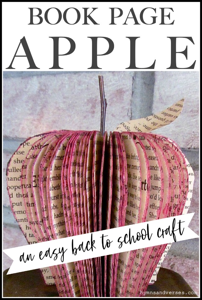 Book Page Apple - a Back-to-School Craft for Kids