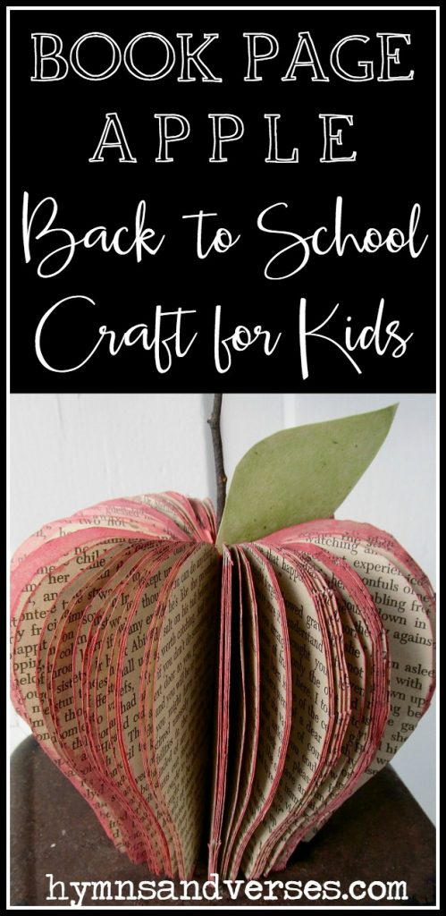 Book Page Apple - Back to School Craft