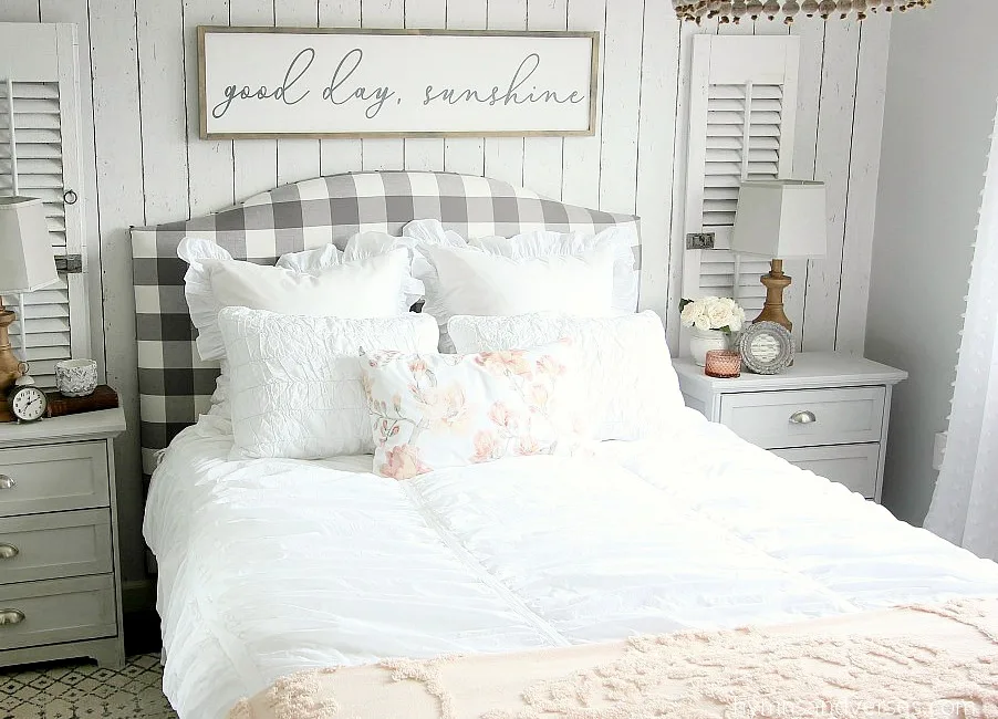 Light and Bright Summer Bedroom - Hymns and Verses