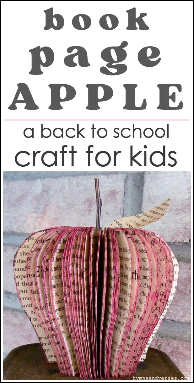 Book Page Apple - a Back-to-School Craft for Kids