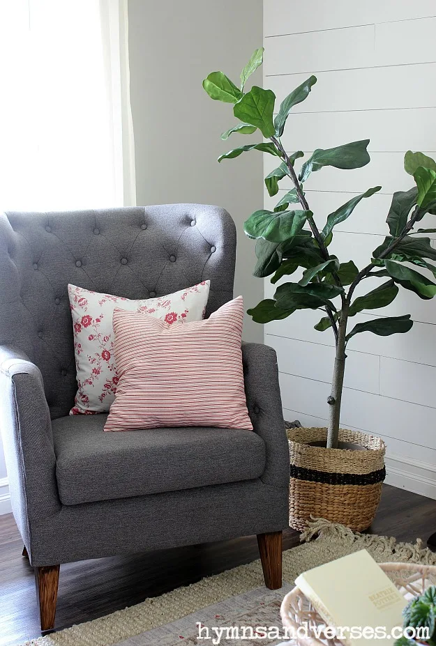 Red and White Pillows Summer Style Home