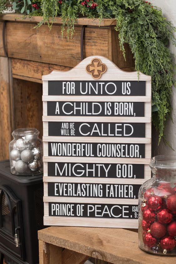 Vintage Announcement Board from the Mary and Martha Christmas Collection