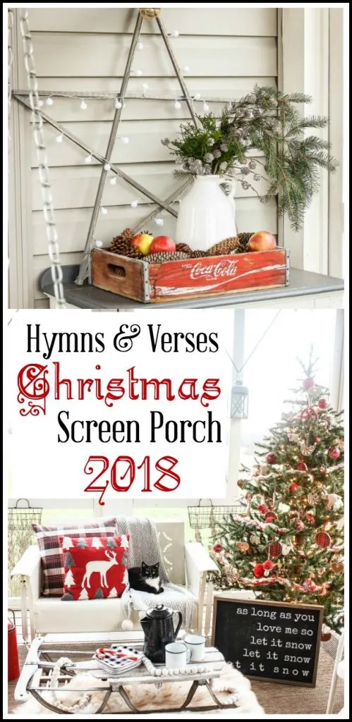 2018 Mad for Plaid Christmas Screen Porch - Hymns and Verses Blog