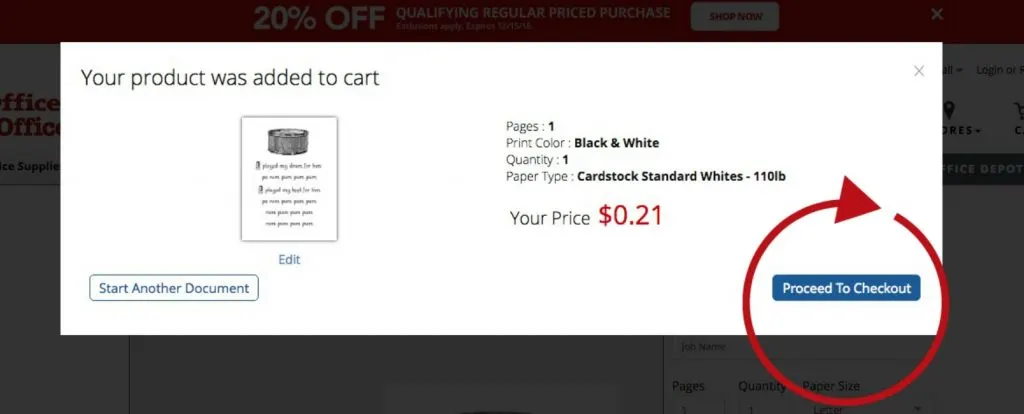 Step 7 - How to Print at Office Depot