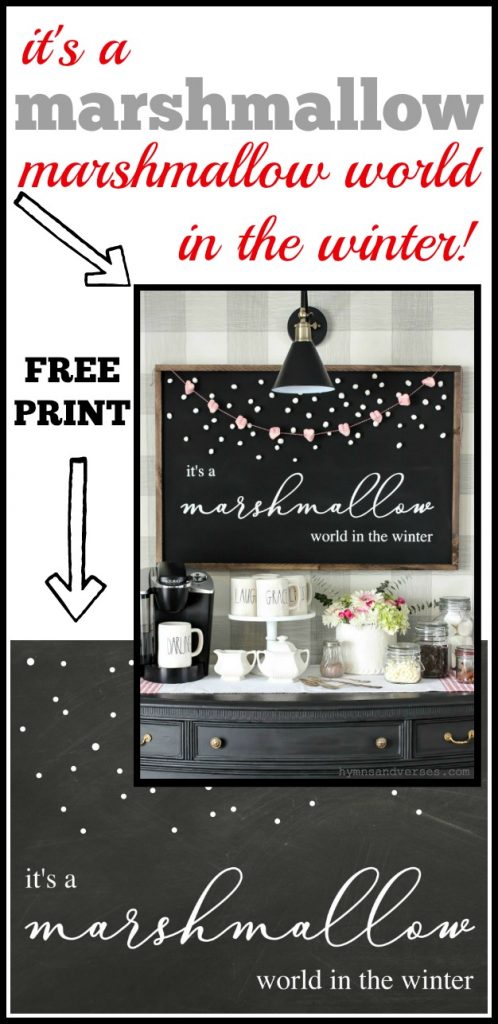 Marshmallow World in the Winter Printable