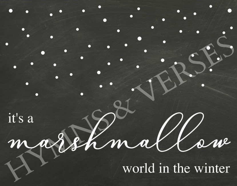 Watermarked Marshmallow World Winter Printable