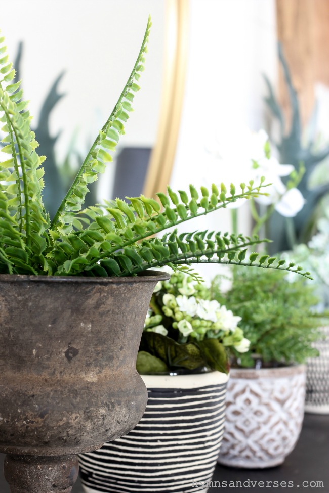 Faux Fern and Plants - Winter to Spring Decor