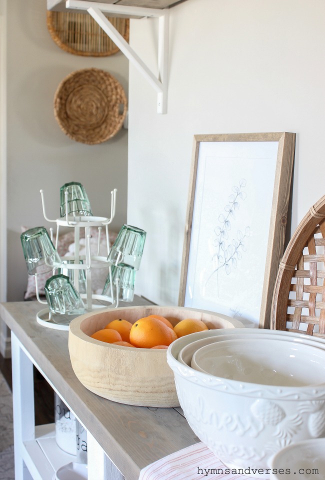 Spring Kitchen Cart - Pretty in Pink Spring Tour