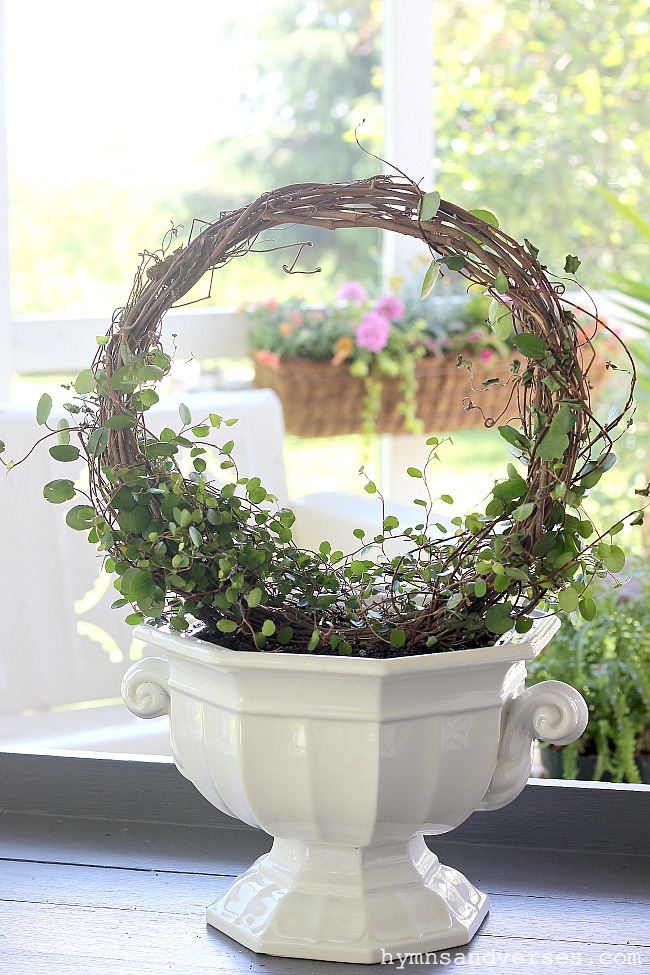 DIY Angel Vine Topiary