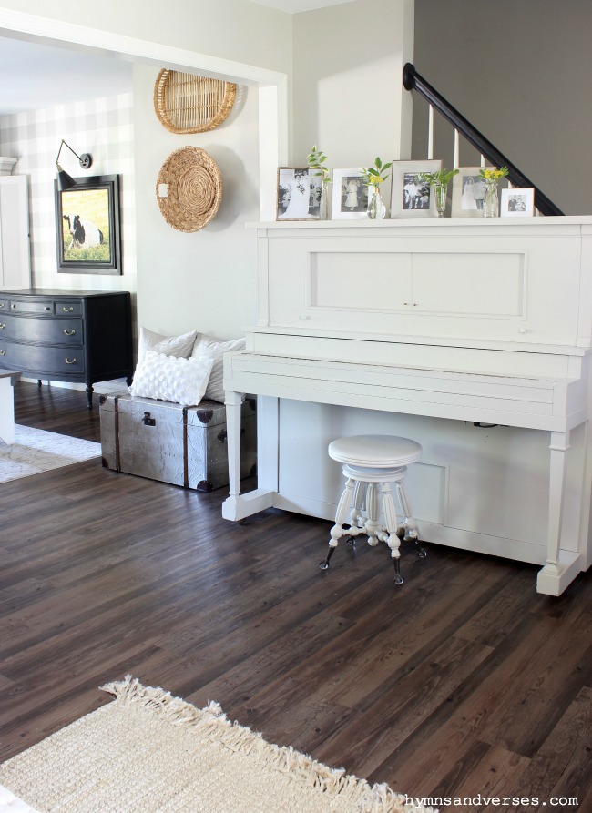 Vintage Player Piano in Living Room