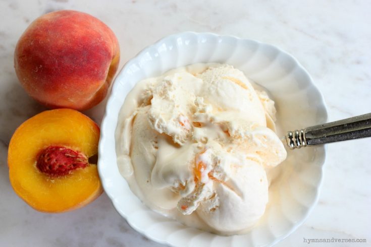 Peach Homemade Ice Cream