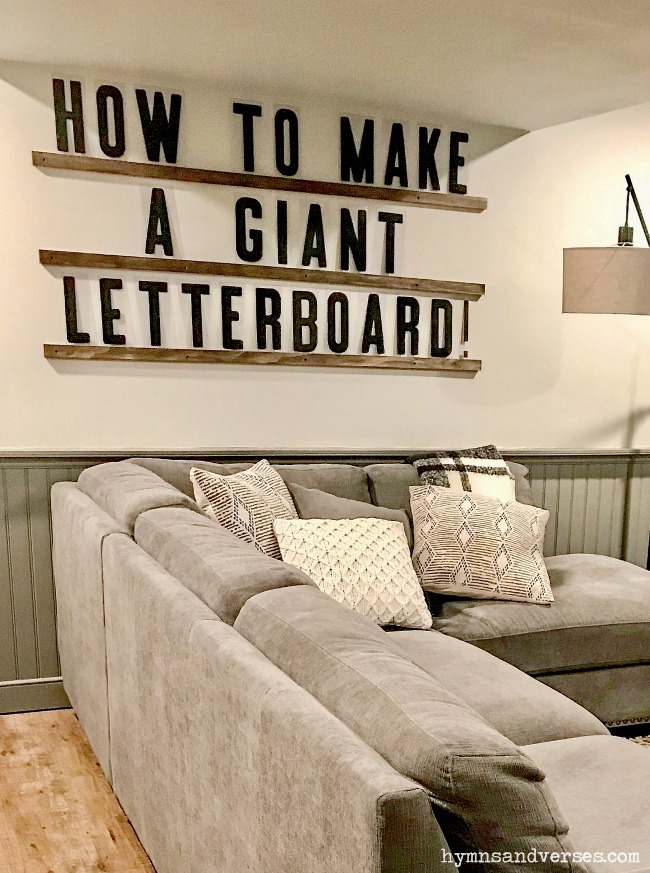 How to Make a Giant Letterboard for your Home