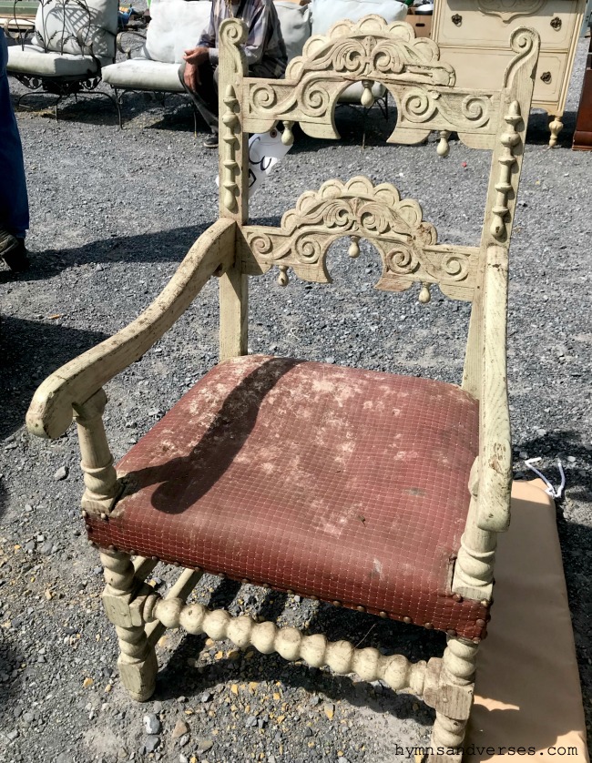 Vintage Carved Chair at Auction - Hymns and Verses