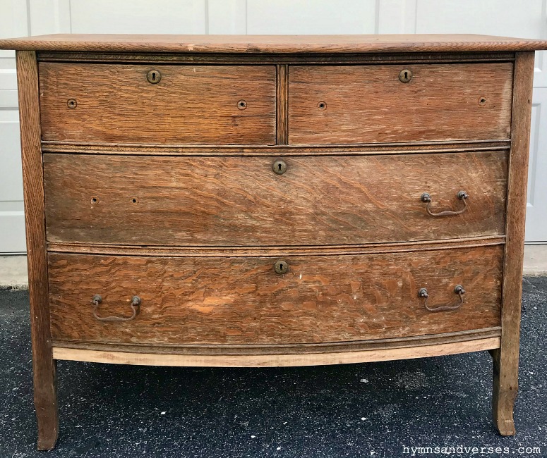 Old Dresser - How to Refinish a Dresser Tutorial - Hymns and Verses Blog