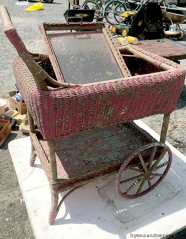 Vintage Wicker Tea Cart at Auction - Hymns and Verses