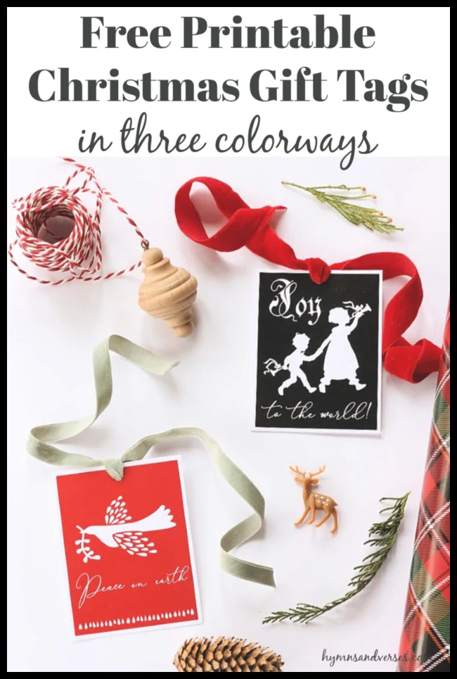Free Printable Gift Tags in Three Colorways