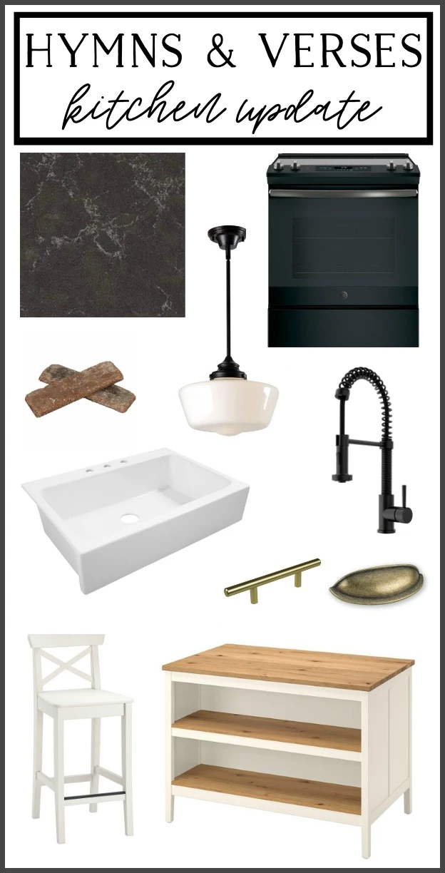 Black and White Kitchen Update Mood Board - Hymns and Verses Blog