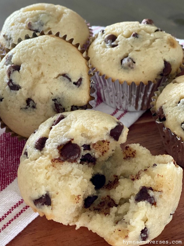 Moist and Delicious Chocolate Chip Muffins - Hymns and Verses