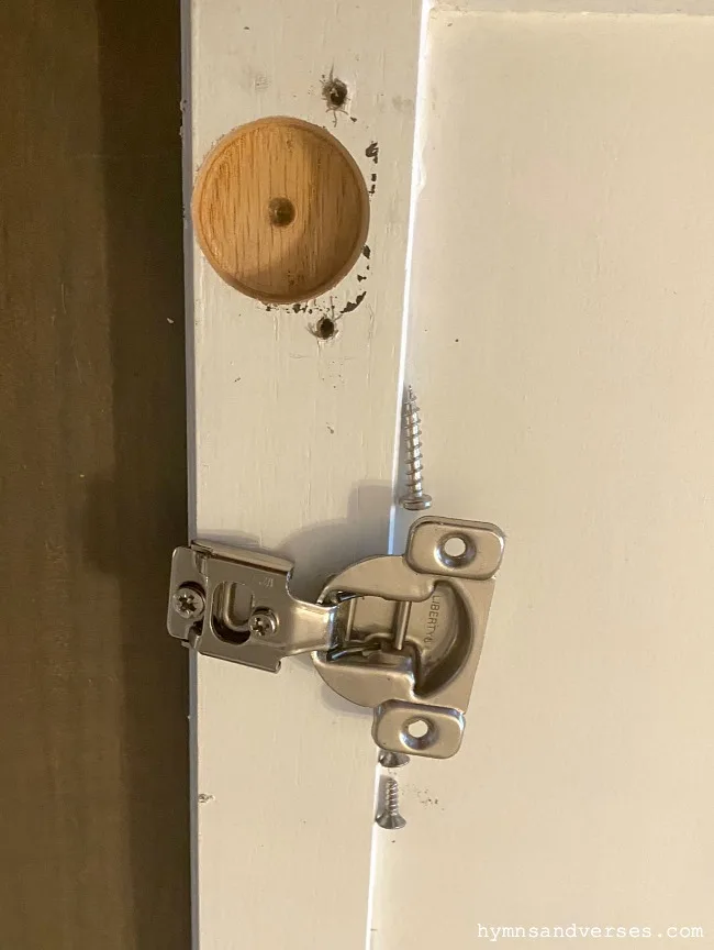 Drilled Hole for Concealed Cabinet Hinge - Hymns and Verses