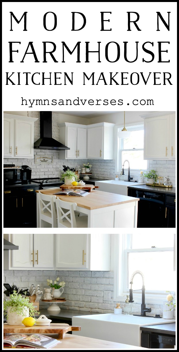 Modern Farmhouse Kitchen Makeover - Hymns and Verses