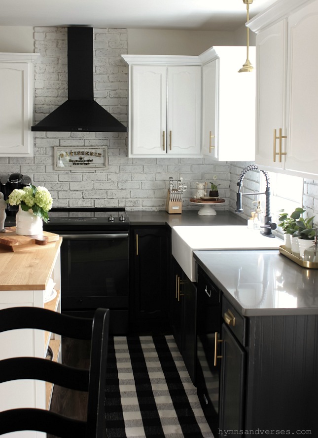 Black and White Modern Farmhouse Kitchen - Hymns and Verses