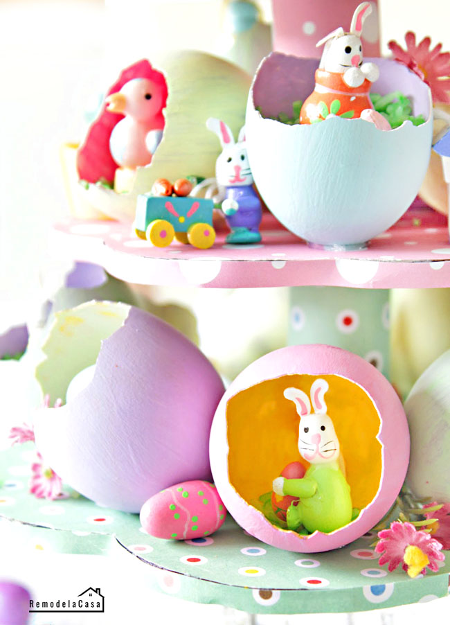 colorful easter egg tree centerpiece