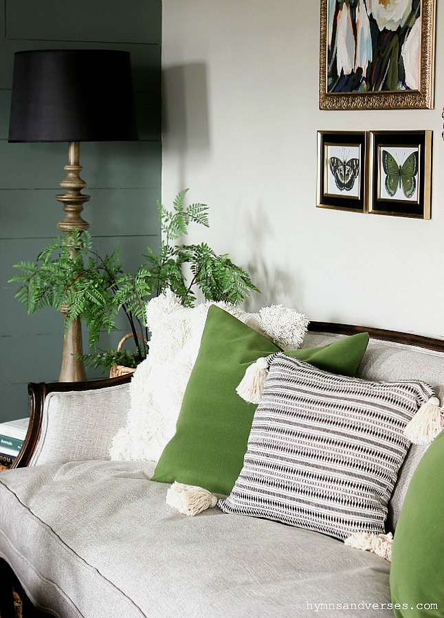 Green Ivory and Black Decor Accents for Spring - Hymns and Verses