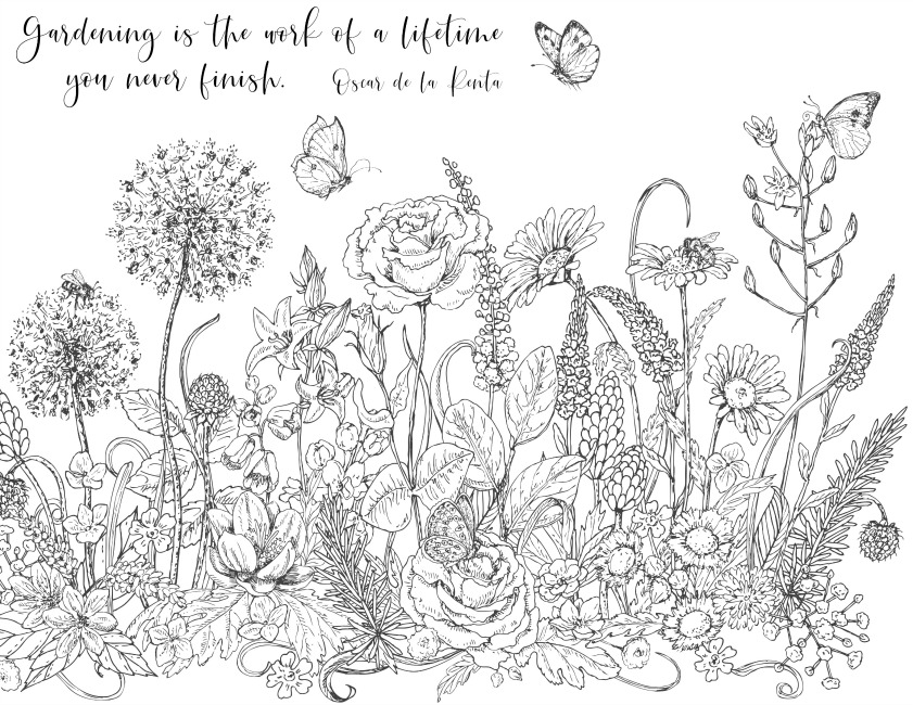 Spring Coloring Pages - Garden Inspired | Hymns and Verses